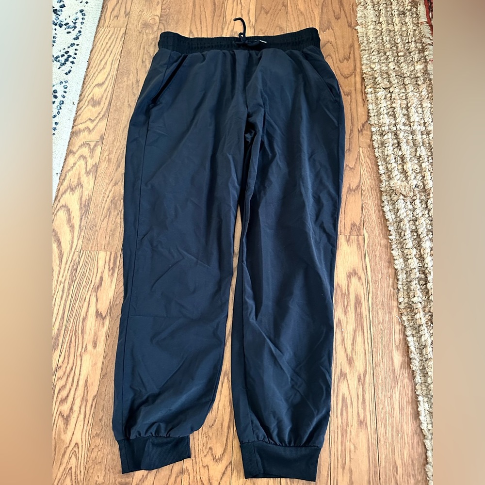 Size small black joggers, thin material